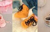 Scarpine all'uncinetto per i bebe'