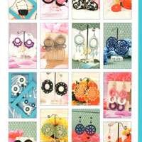 Jolly/orecchini all'uncinetto + bijoux aux crochet