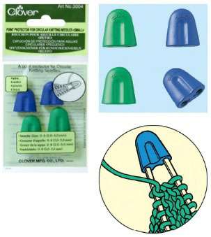 Proteggi punte per ferri circolari, clover 3004
