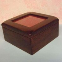 Scatola quadrata in legno cm 13,8 x 13,8 x 7,2