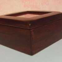Scatola quadrata in legno cm 13,8 x 13,8 x 7,2