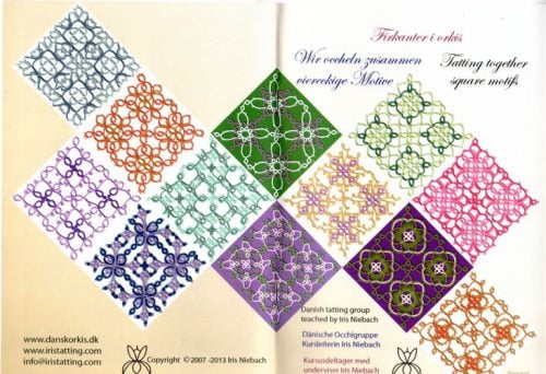 TATTING TOGETHER SQUARE MOTIFS, IRIS NIEBACH