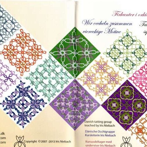 Jolly//tatting together square motifs