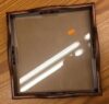 Vassoio arte povera quadrato con 4 maniglie, cm 32 x 32, vetro cm 29 x 29 - immagine 2