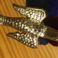 Mano libera o terza mano- sewing bird  silver plate