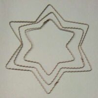 Stella metallo ondulato piatto spessore 1,6 x 2,5 misure da cm 16 o 20 o 26