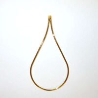 Goccia metallo  colore oro cm 10,2 x 5,2 spessore mm 2