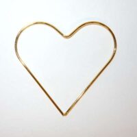Cuore metallo simmetrico cm 8,7 x 8,2 - spessore 2