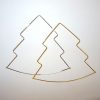 Abete metallo cm 9 x 8 spessore 1,3, argento o oro