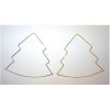 Abete metallo cm 9 x 8 spessore 1,3, argento o oro - immagine 2