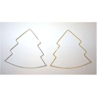 Abete metallo cm 9 x 8 spessore 1,3, argento o oro