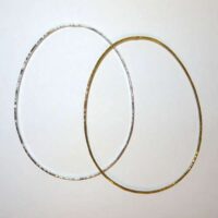 Uovo metallo cm 6 x 8 spessore 1,3, argento o oro