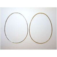 Uovo metallo cm 6 x 8 spessore 1,3, argento o oro