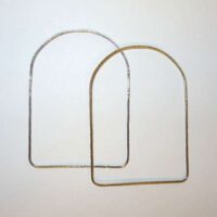 Finestra metallo cm 7,3 x 5,2 spessore 1,3, argento o oro