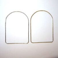 Finestra metallo cm 7,3 x 5,2 spessore 1,3, argento o oro