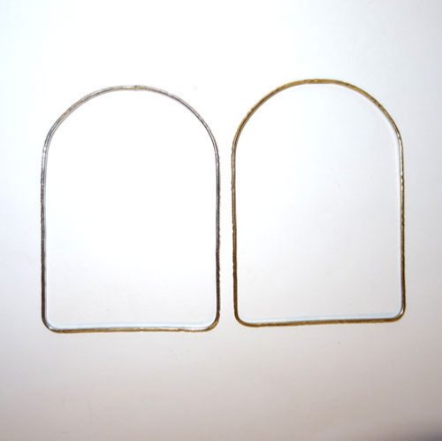 Finestra metallo cm 7,3 x 5,2 spessore 1,3, argento o oro - immagine 3