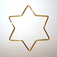 Stella metallo  cm 9,2 x 9,2 spessore mm 2 oro