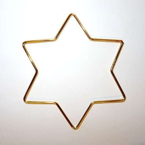 Stella metallo  cm 9,2 x 9,2 spessore mm 2 oro