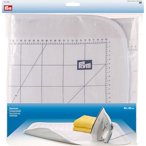 Telo da stiro Prym 611925 leggero e termo‑riflettente con reticolo in centimetri, 90×60 cm.