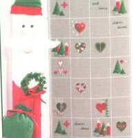 Kit pannello natale, calendario dell'avvento, ub design  25 schemi + banda in lino