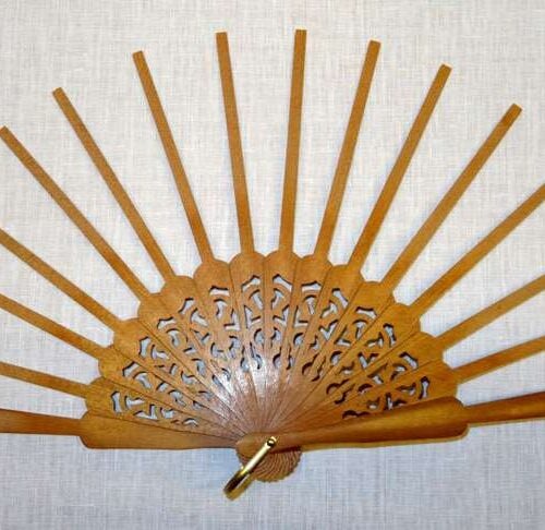 Struttura ventaglio  legno, cupido grande cm 43