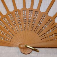 Struttura per ventaglio in legno "palline" cm 43, stecche 14 + 2