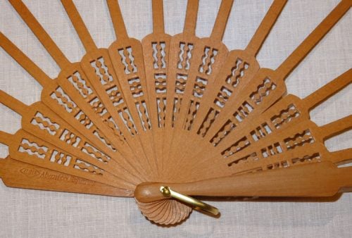 Struttura per ventaglio in legno "palline" cm 43, stecche 14 + 2 - immagine 3