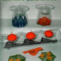 Bobbin lace for glass and candle holders, claire burchard
