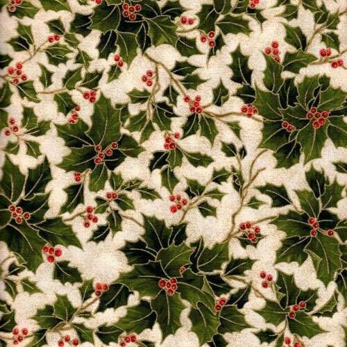 "holly night" by sentimental studios for moda, agrifoglio € 18,00 mt vendita a multipli di 50 cm