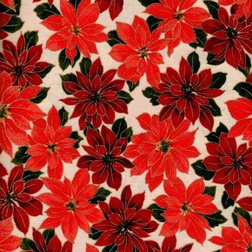 "holly night" by sentimental studios for moda, poinsettia € 17,00 al metro vendita a multipli di 50 cm
