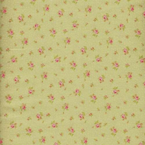 "bespoke blooms" by brenda riddle for moda, roselline fondo verde 14 altezza cm 110 € 18,00 mt vendita a multipli di 50 cm