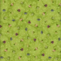 Fiorellini, fondo viola o verde a pois vendita a multipli di cm 50