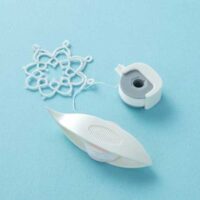 Navetta/bobbin tatting shuttle clover 8105 bianca