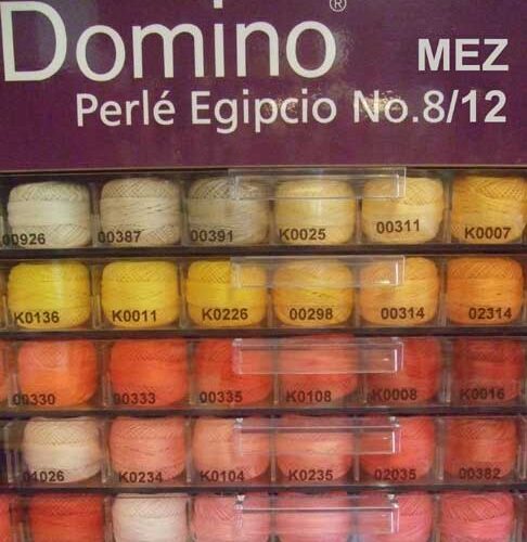 Domino n°8, perlè gomitolo gr 8, tinta unita e sfumato