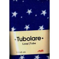 Tubolare blu con stelle bianche cm 100 x cm 8, stafil