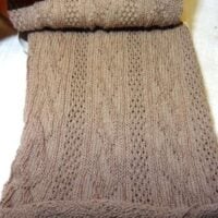 Tubolare pizzo maglia tortora  cm 100 x cm 8, stafil