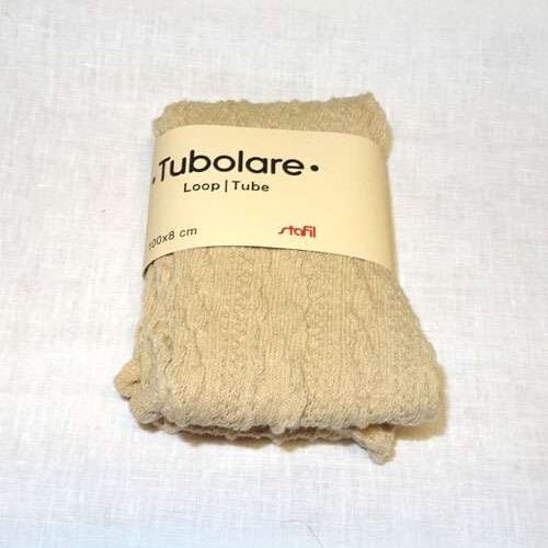 Tubolare pizzo maglia avorio  cm 100 x cm 8, stafil