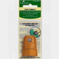 Ditali in pelle con inserto in metallo, clover 6014 medio