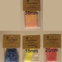 Nastrini organza 25 mm, ricamo silk ribbon