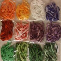 Nastrini di seta 4 mm, per ricamo silk ribbon