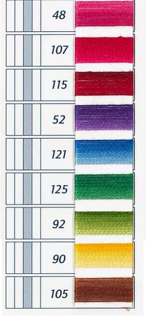 Ricamo dmc 25, matassina 32mt