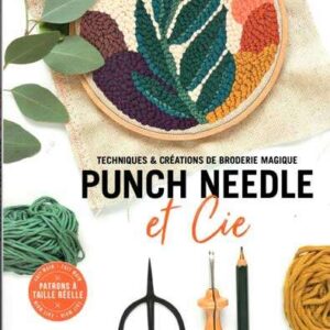 Simply stitched with punch needle, Yumiko Higuchi