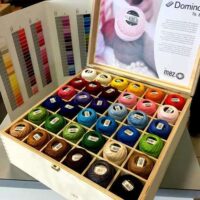 Scatola legno con perle' domino n°8 oppure n°12