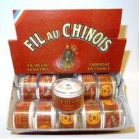 Fil au chinois lino glace' n° 40/50mt, bianco o rosso