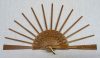 Struttura ventaglio legno, prato fiorito cm 35,6