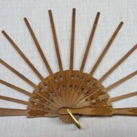 Struttura ventaglio legno, prato fiorito cm 35,6