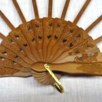 Struttura ventaglio legno, prato fiorito cm 35,6