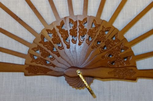 Struttura ventaglio legno, prato fiorito grande cm 43 - immagine 3