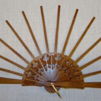 Struttura ventaglio legno, prato fiorito grande cm 43