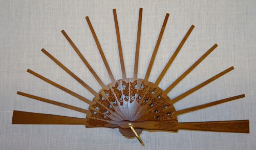 Struttura ventaglio legno, prato fiorito grande cm 43